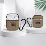 Custom Light Khaki Purple AirPods Case
