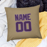 Custom Light Khaki Purple Pillowcase