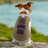 Custom Light Khaki Purple Pet Vest