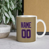 Custom Light Khaki Purple Mug