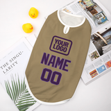 Custom Light Khaki Purple Pet Vest
