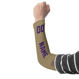Custom Light Khaki Purple Arm Sleeve