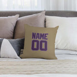 Custom Light Khaki Purple Pillowcase