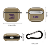 Custom Light Khaki Purple AirPods Case (3rd Generation)