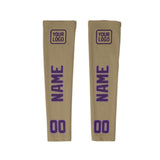 Custom Light Khaki Purple Arm Sleeve