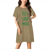 Custom Light Khaki Emerald Green Nachthemd
