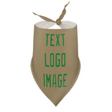Custom Light Khaki Emerald Green Pet Scarf
