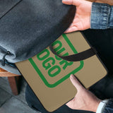 Custom Light Khaki Emerald Green Laptop Bag