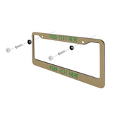 Custom Light Khaki Emerald Green License Plate Frame