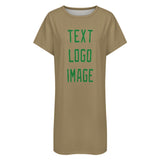 Custom Light Khaki Emerald Green Nachthemd