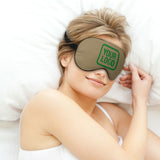 Custom Light Khaki Emerald Green Sleep Mask