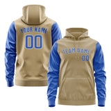 Custom Light Khaki Sky Blue Hoodie