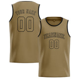 Custom Light Khaki & Light Khaki Colors Design Sports Basketball Jersey