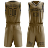 Custom Light Khaki Light Khaki Basketball Set