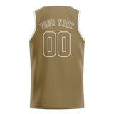 Custom Light Khaki & Light Khaki Colors Design Sports Basketball Jersey