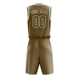 Custom Light Khaki Light Khaki Basketball Set