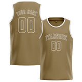 Custom Light Khaki & Light Khaki Colors Design Sports Basketball Jersey