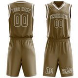 Custom Light Khaki Light Khaki Basketball Set