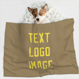 Custom Light Khaki Light Yellow Pet Blanket