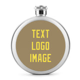 Custom Light Khaki Light Yellow Hip Flask
