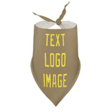Custom Light Khaki Light Yellow Pet Scarf