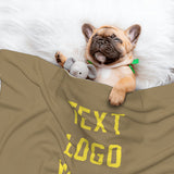 Custom Light Khaki Light Yellow Pet Blanket