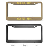 Custom Light Khaki Light Yellow License Plate Frame