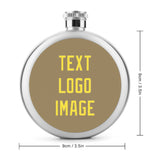 Custom Light Khaki Light Yellow Hip Flask