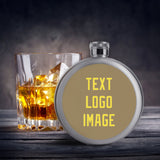 Custom Light Khaki Light Yellow Hip Flask