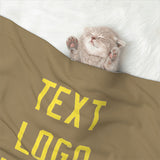 Custom Light Khaki Light Yellow Pet Blanket