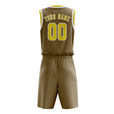 Custom Light Khaki Light Yellow Basketball Set