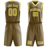 Custom Light Khaki Light Yellow Basketball Set