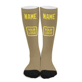 Custom Light Khaki Light Yellow Knee-High Sock