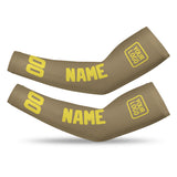 Custom Light Khaki Light Yellow Arm Sleeve