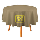 Custom Light Khaki Light Yellow Round Table Cloth