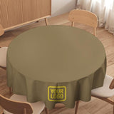 Custom Light Khaki Light Yellow Round Table Cloth