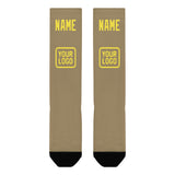 Custom Light Khaki Light Yellow Knee-High Sock