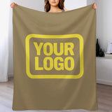 Custom Light Khaki Light Yellow Blanket