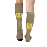 Custom Light Khaki Light Yellow Knee-High Sock