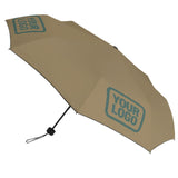 Custom Light Khaki Blue Green Automatic Umbrella