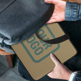Custom Light Khaki Blue Green Laptop Bag