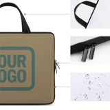 Custom Light Khaki Blue Green Laptop Bag