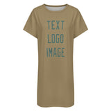 Custom Light Khaki Blue Green Nachthemd