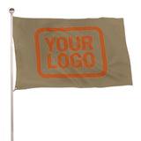 Custom Light Khaki Orange Flag