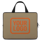 Custom Light Khaki Orange Laptop Bag
