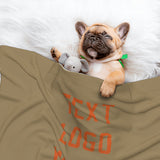 Custom Light Khaki Orange Pet Blanket