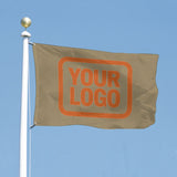 Custom Light Khaki Orange Flag