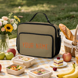 Custom Light Khaki Orange Lunch Bag
