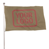 Custom Light Khaki Copper Rose Flag