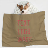 Custom Light Khaki Copper Rose Pet Blanket